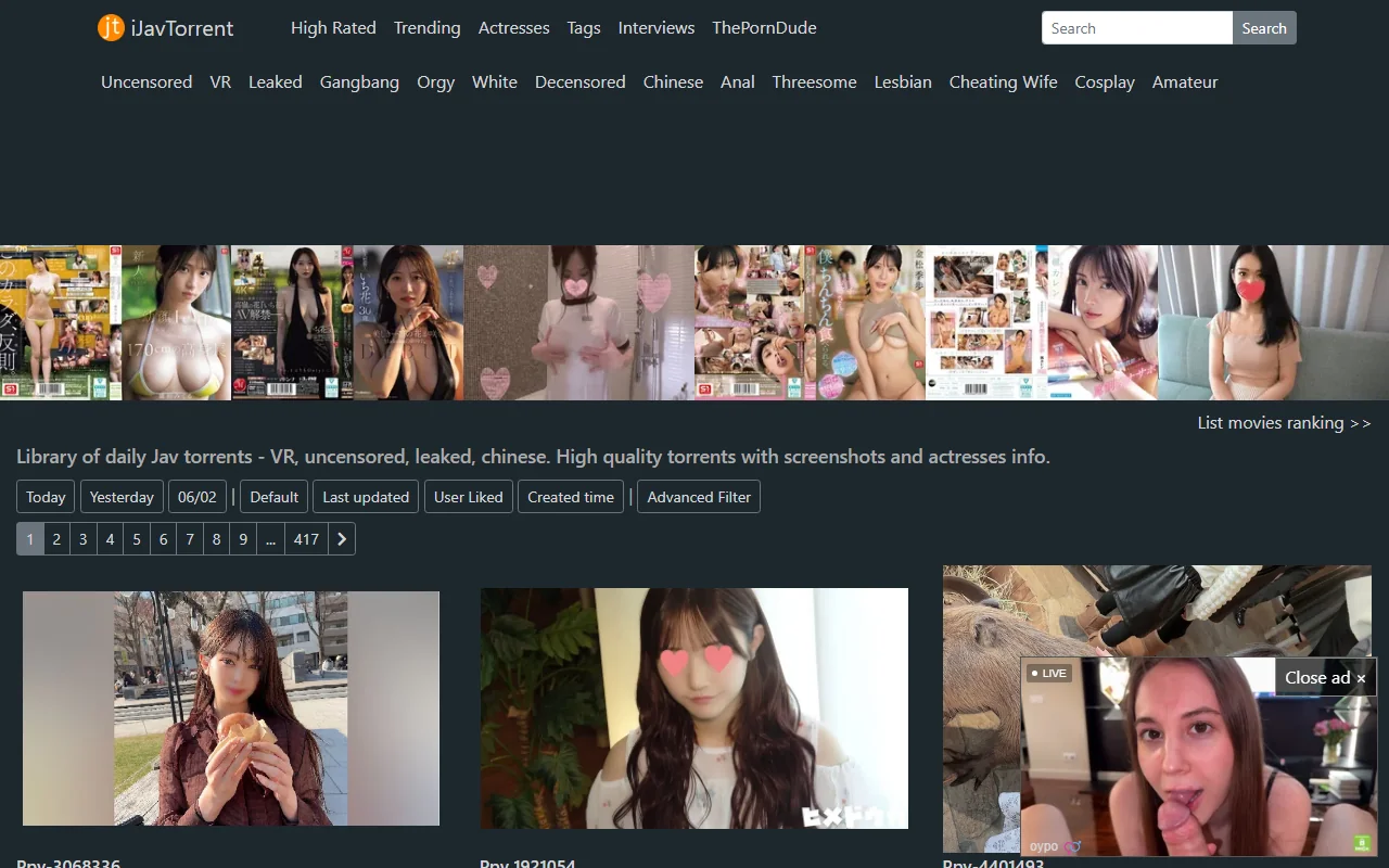 Screenshot of Ijavtorrent